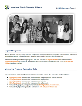 2016 Migrant Programs Outcome Report