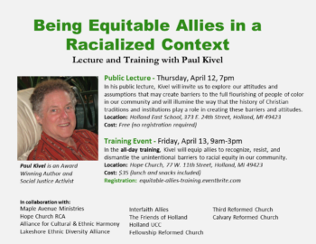 Being Equitable Allies in a Racialized Context (Lecture) @ Holland East School